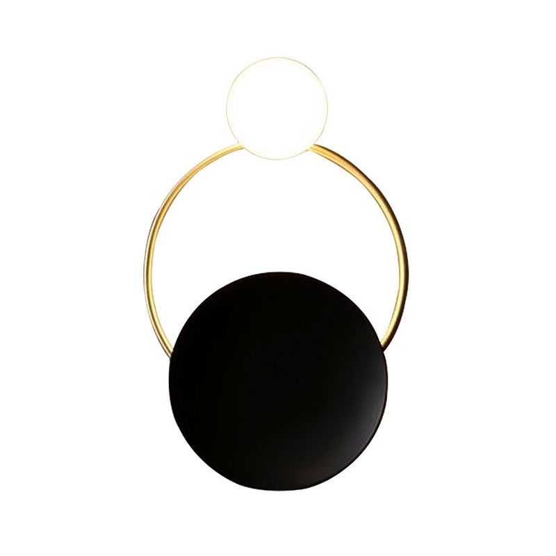 Geometric Wall Mount Lamp Ring with 2-Light Contemporary Minimalist Style Wall Light