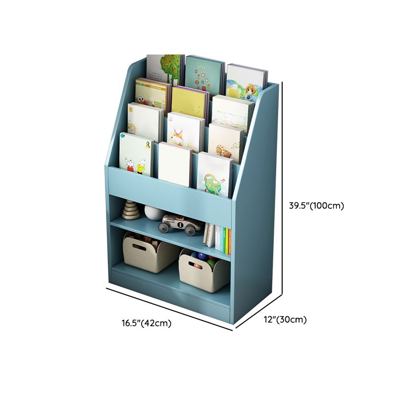 Scandinavian Book Display Closed Back Wood Children's Bookshelf