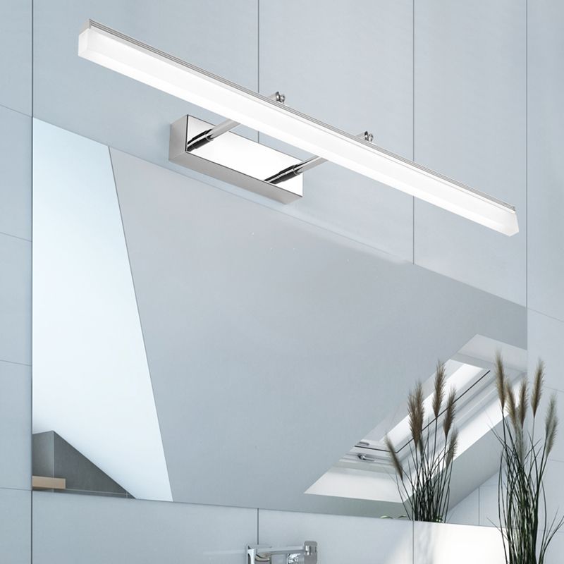 Lampada a parete a LED contemporanea per vanità a barra metallica per bagno