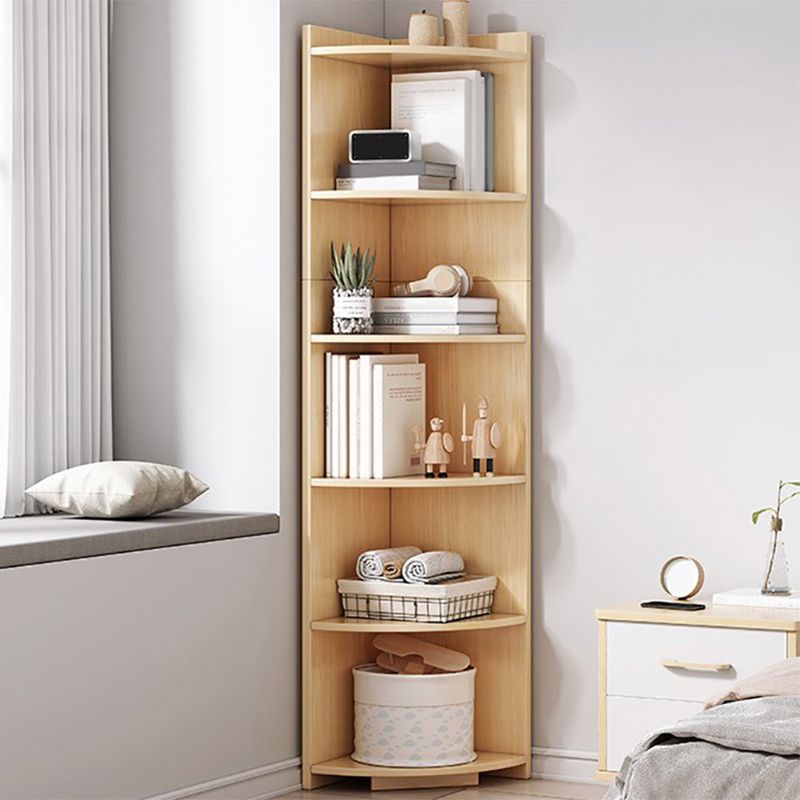 Contemporary Triangle Accent Chest with Shelves Wooden Scratch Resistant Chest