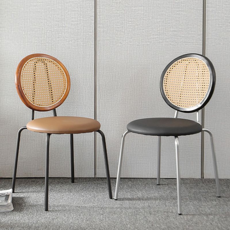 Contemporary Dining Side Chair PU Leather Stacking Side Chair