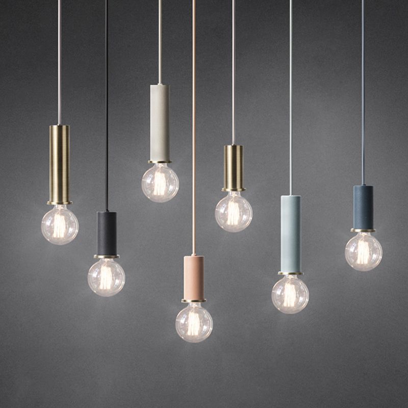 Bulb mini ciondolo mini ciondolo in stile industriale in metallo appeso per sala da pranzo