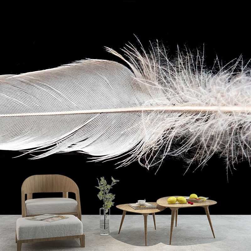 Mildew Resistant Bird Feather Mural Wallpaper Decorative Wall Art for Decoration
