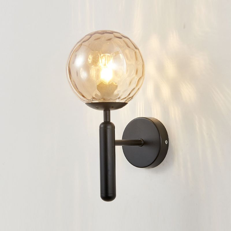 Kugelförmige Glaswandlampenvorrichtung moderne 1 Glühbirnen -Flur -Wandleuchten