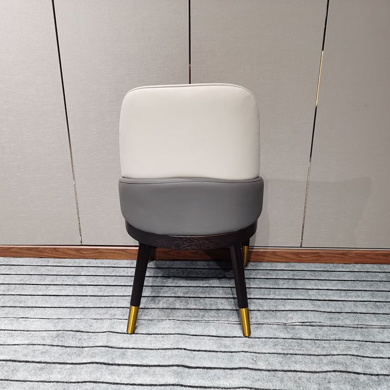 Glam Kitchen Dining Chairs Upholstered Side Chairs with Wood Leg