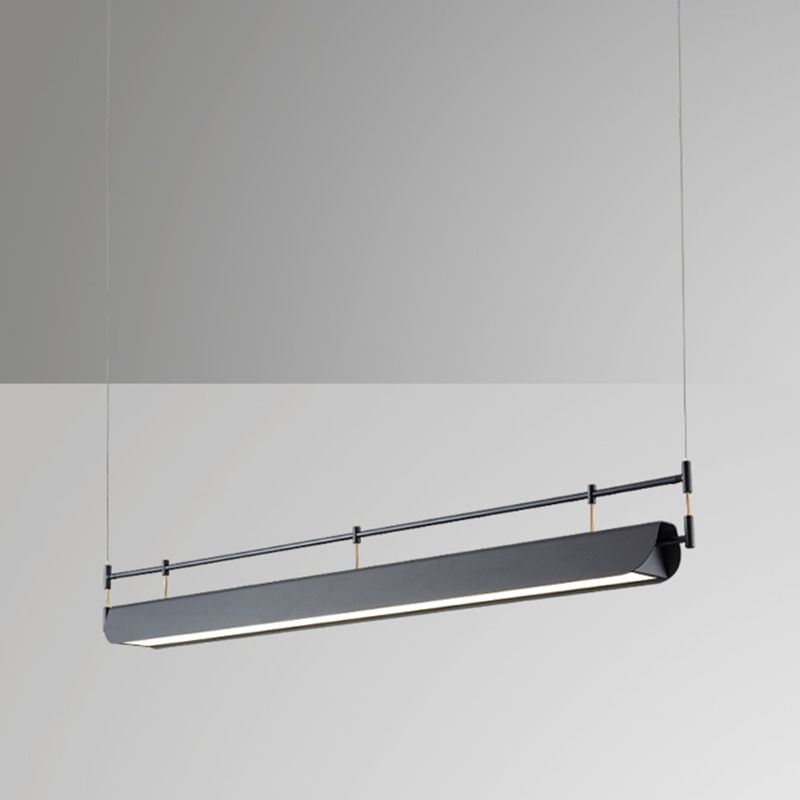 Industrial Style Iron Hanging Lamp Rectangle Shape Island Light Fixture for Dining Table