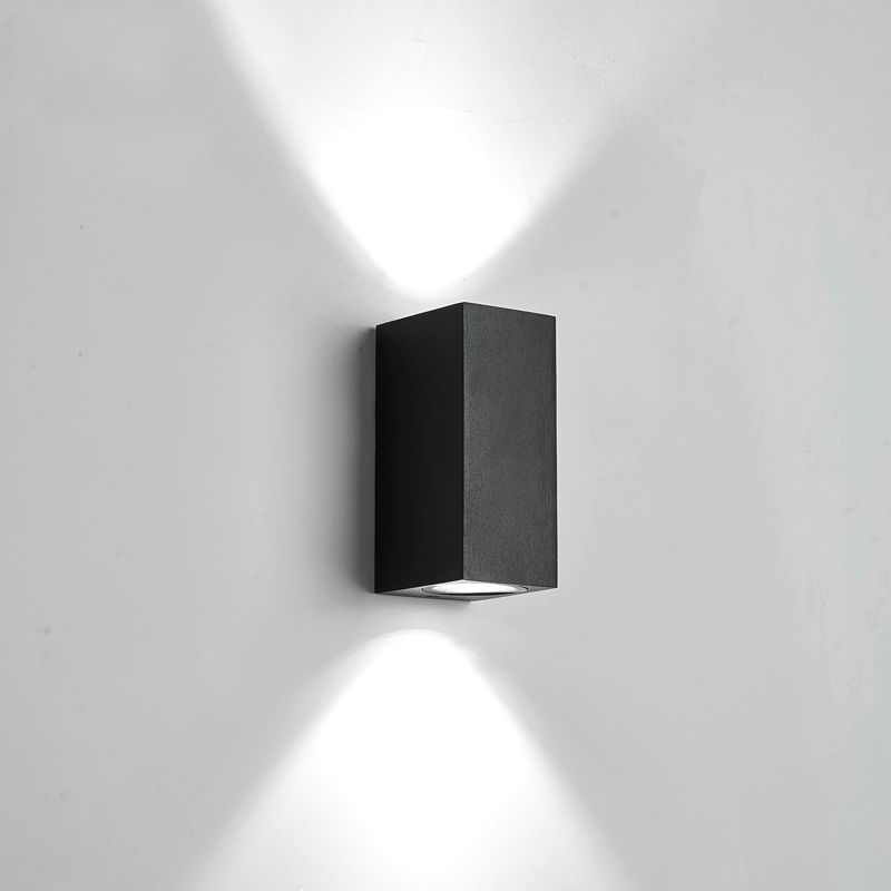 1-Licht-LED moderne schwarze Wandleuchten Aluminium im Freien Wandlampen im Freien