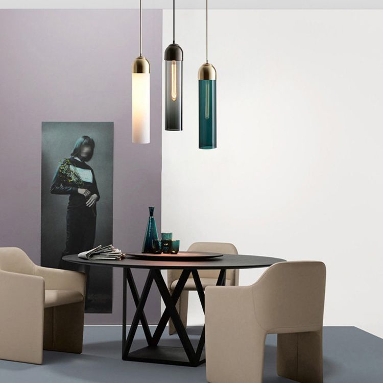 Pillenförmige Decke Pendelleuchte leichte minimalistische Gla-Pendelleuchte Leuchte