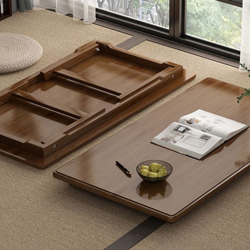 Scandinavian Rectangular Wooden Folding Coffee Cocktail Table