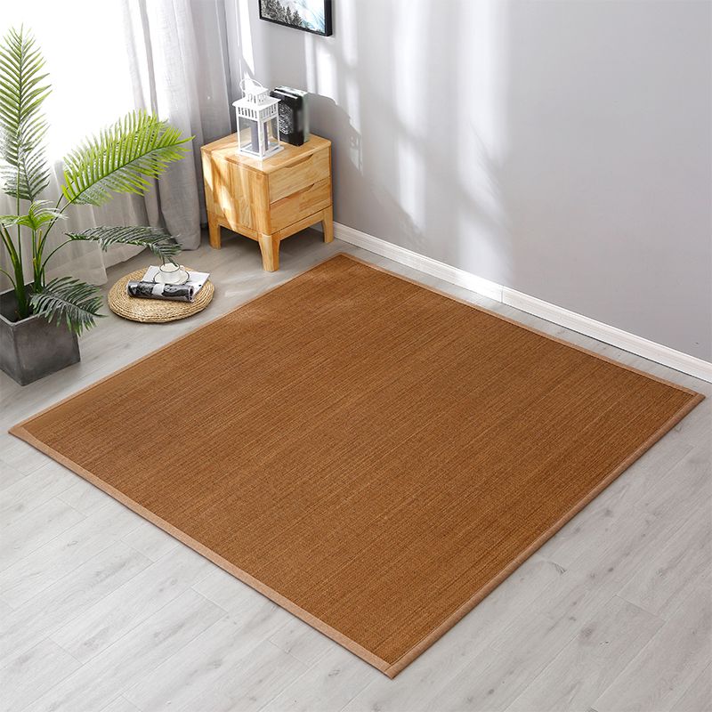 Apricot Country Rug Sisal Solid Color Indoor Rug Stain Resistant Rug for Living Room