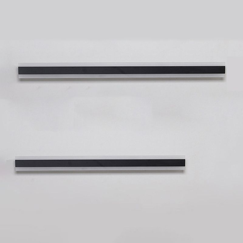 Linear Shape Metal Wall Mount Lighting Modern 1-Light Wall Mounted Light Fixture in Black