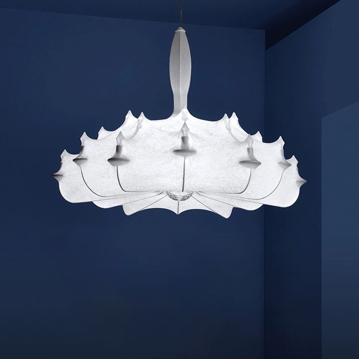 Stoff weiß Suspension Anhängerlampe Moderner Stil einzigartiger 1-Licht-Tropfen Anhänger