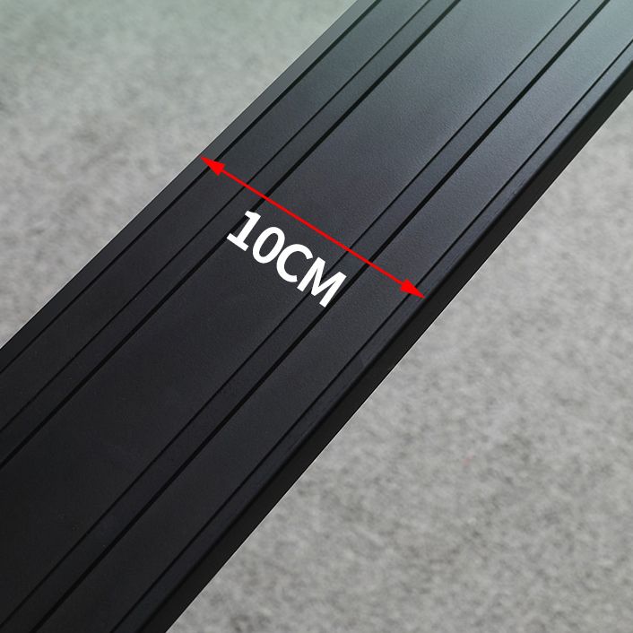 Standardhöhe Sintered Stone Top Ess -Set mit 4 schwarzen metallischen Beinen für Essmöbel