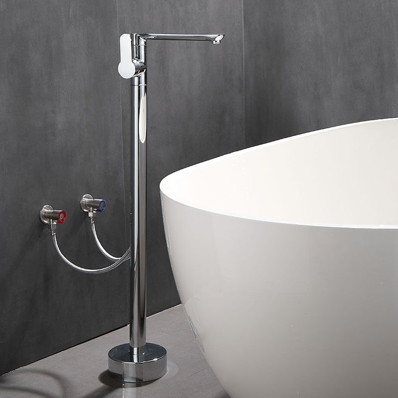 Modern Floor Bronze Freestanding Tub Filler Swivel Freestanding Faucet