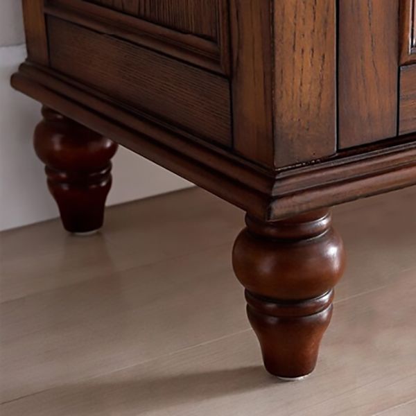 3 - Drawer Rectangle Accent Chest, Solid Wood Mid-Century Modern Cabinet