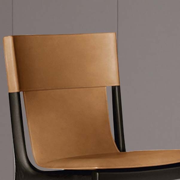 Faux Leather Kitchen Dining Side Chair Armless Dining Chair with Wood Legs