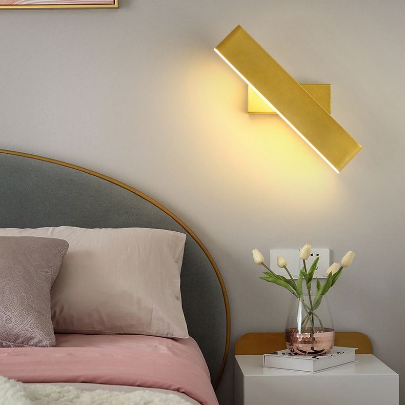 Nordic Modern Wall Lighting 1-Light LED Squared Sconce Light for Bedroom