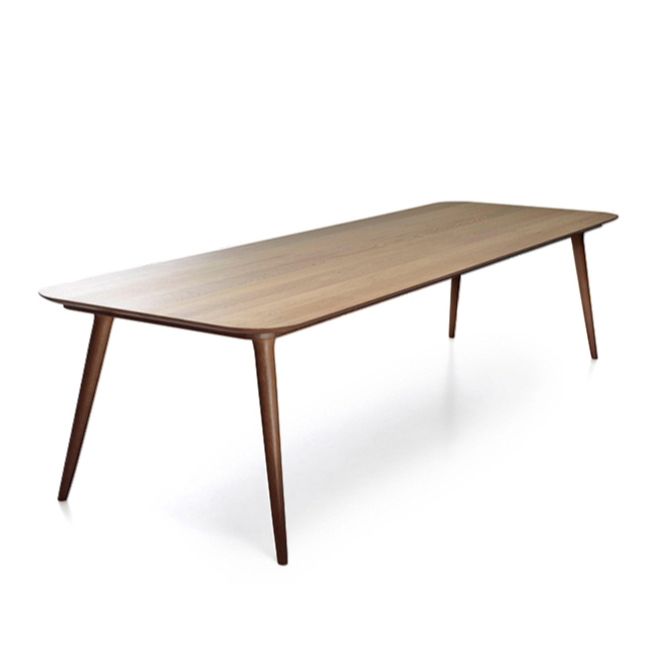 Medieval Modern Ash Wood Table Rectangle Table with 4 Legs for Home