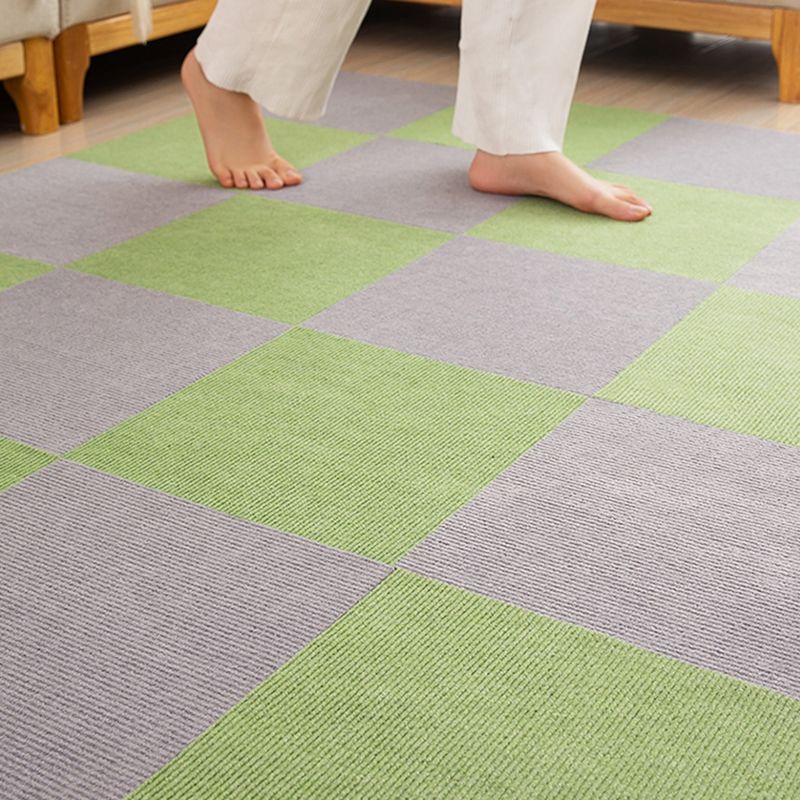 Carpet Tile Fade Resistant Solid Color Self-Stick Carpet Tiles Living Room