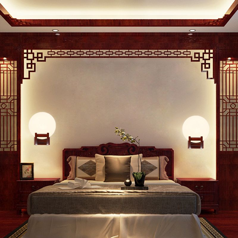 Forma de la pelota Iluminación apliques contemporáneos accesorios de iluminación de pared marrón contemporánea