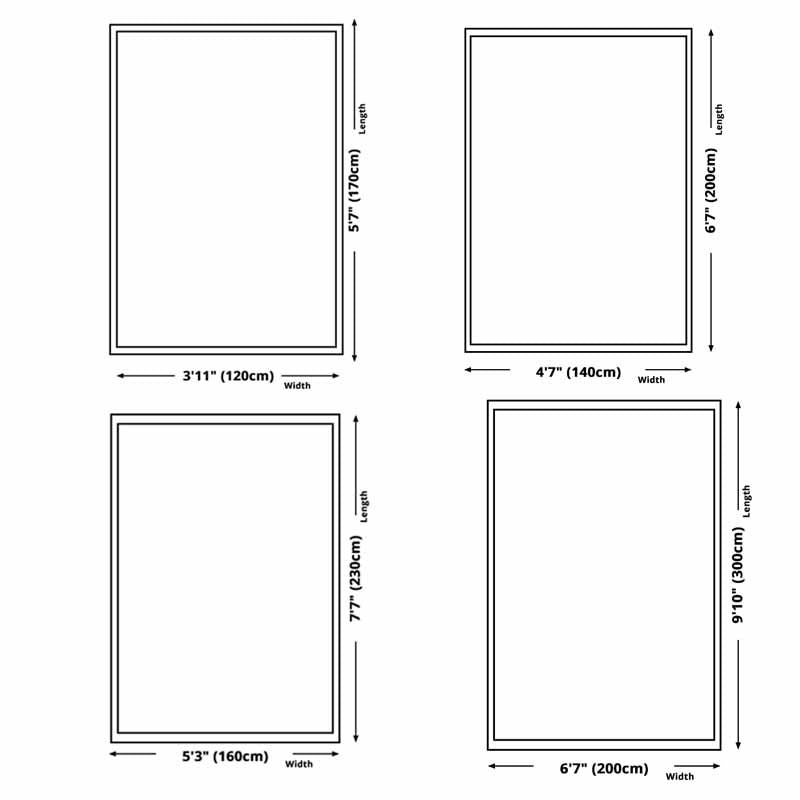 Leisure Polyester Carpet Contrast Panel Area Rug Non-Slip Backing Indoor Carpet for Living Room