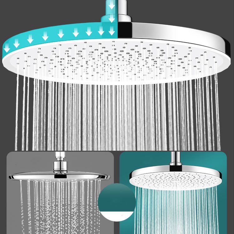 Round Fixed Shower Head Contemporary H2O Kinetic Technology Wall-Mount Shower Head