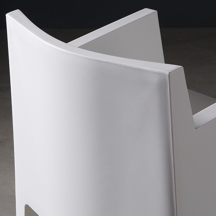 Chaises latérales en plastique avec bras de Style scandinave, chaise de salle à manger à dossier solide pour la maison