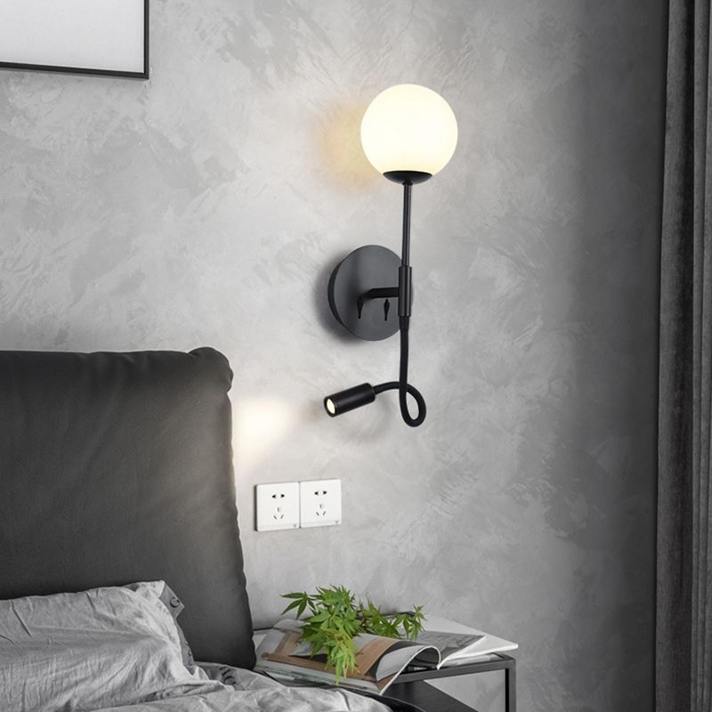 Sphere Shape Glass Sconce Light Modern Style Wall Sconce Light for Living Room