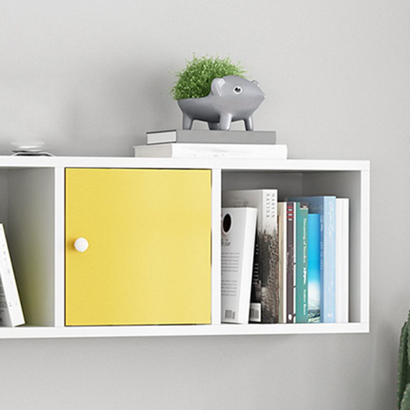 Engineered Wood Scandinavian Bookcase Floating Closed Back Bookshelf