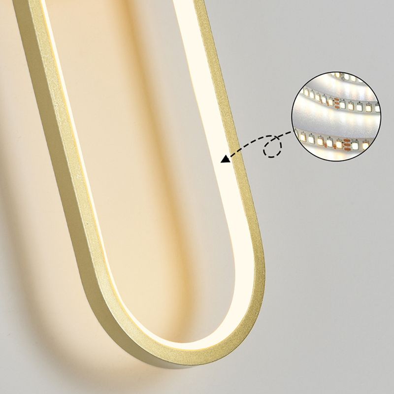 1-Light Linear Sconce Light Fixture Modern Metal Wall Light for Bedroom