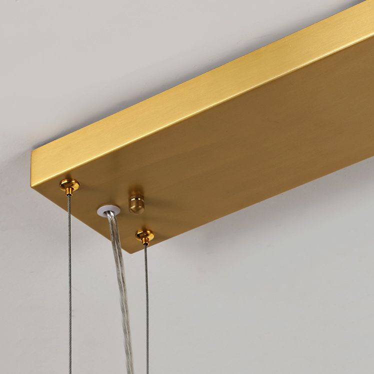 Luces colgantes rectangulares de estilo moderno luces colgantes de vidrio transparente