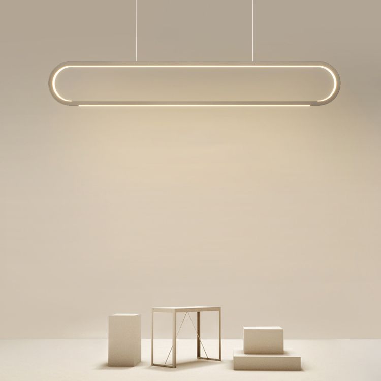 Linear Shape Island Pendants Contemporary Style Metal 2 Light Island Pendant Lights