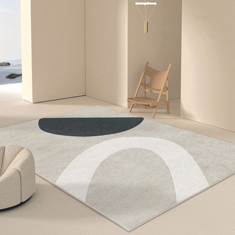 Tapis noir simple en Polyester, bloc de couleur, avec envers antidérapant, pour la décoration de la maison