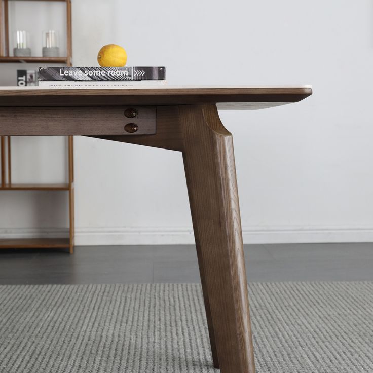 Mesa de comedor estándar blanca de mediados de siglo Mesa de comedor rectangular de piedra sinterizada para cocina