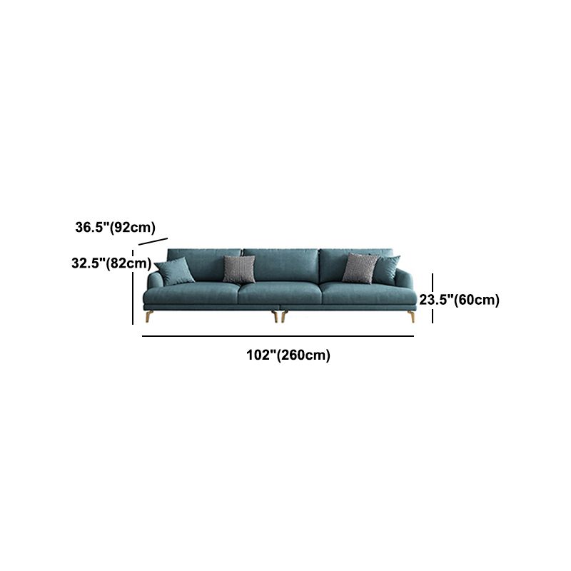 Contemporary Faux Leather Recessed Arm Furniture Sectionals in Green