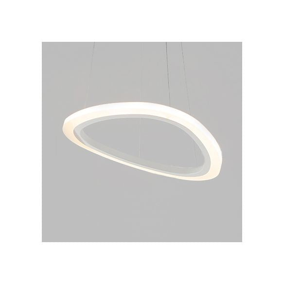 Funzione illuminazione del lampadario a triangolo acrilico LED moderno 1/2/3 afilico a soffitto in luce calda/bianca