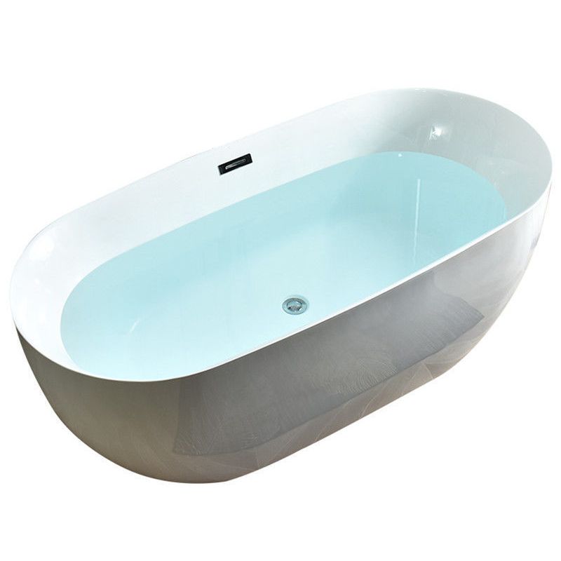 Antique Finish Stand Alone Bathtub Soaking Modern Oval Bath Tub