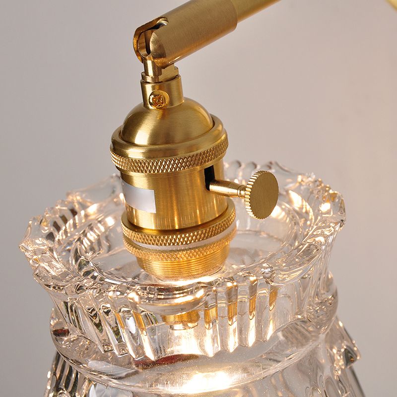 Modern Simplicity Cup Wall Mounted Light Fixture Clear Glass Wall Mount Light Fixture for Living Room