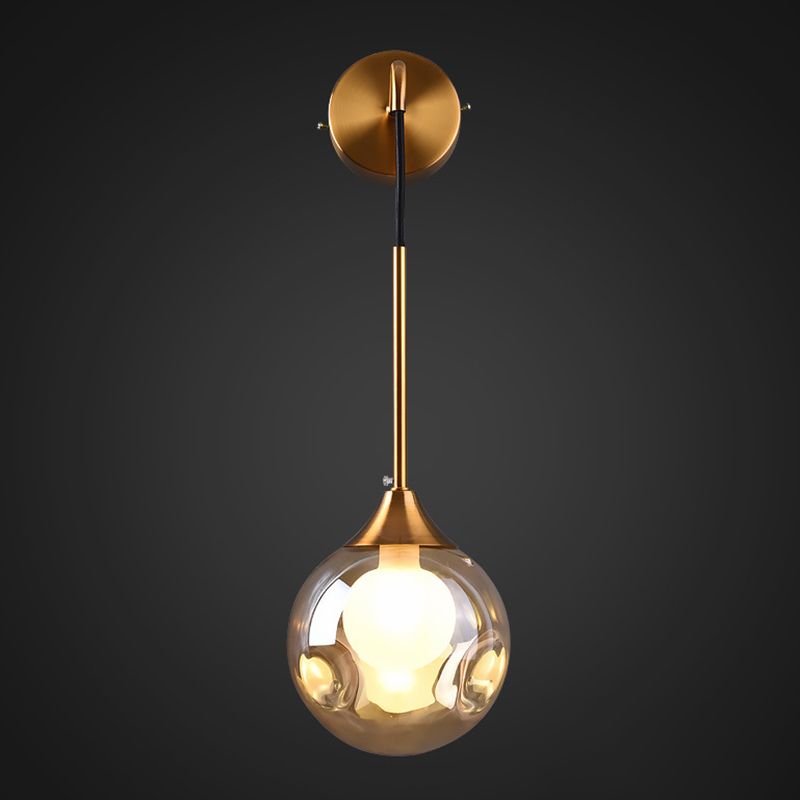 Luce murale a parete sferica in vetro Lucione da parete in stile moderno per camera da letto