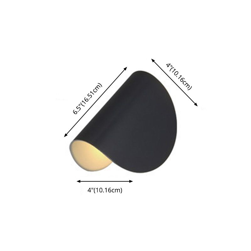 Rotatable Metal Tile Shaped LED Sconce Lamp 6.5" H Modern Style Mini Wall Mount Light