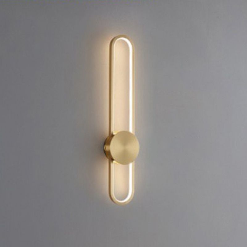 Solid Brass Linear Wall Mounted Light LED 1 - Light Modern Wall Sconce