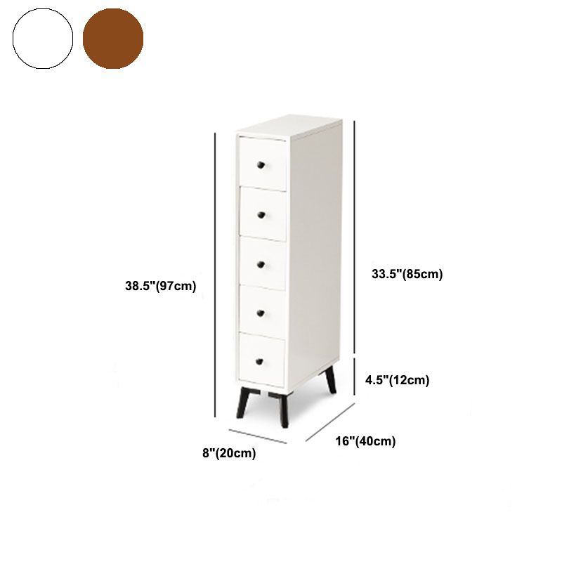 Contemporary Chest Vertical Solid Wood Lingerie Chest without Mirror