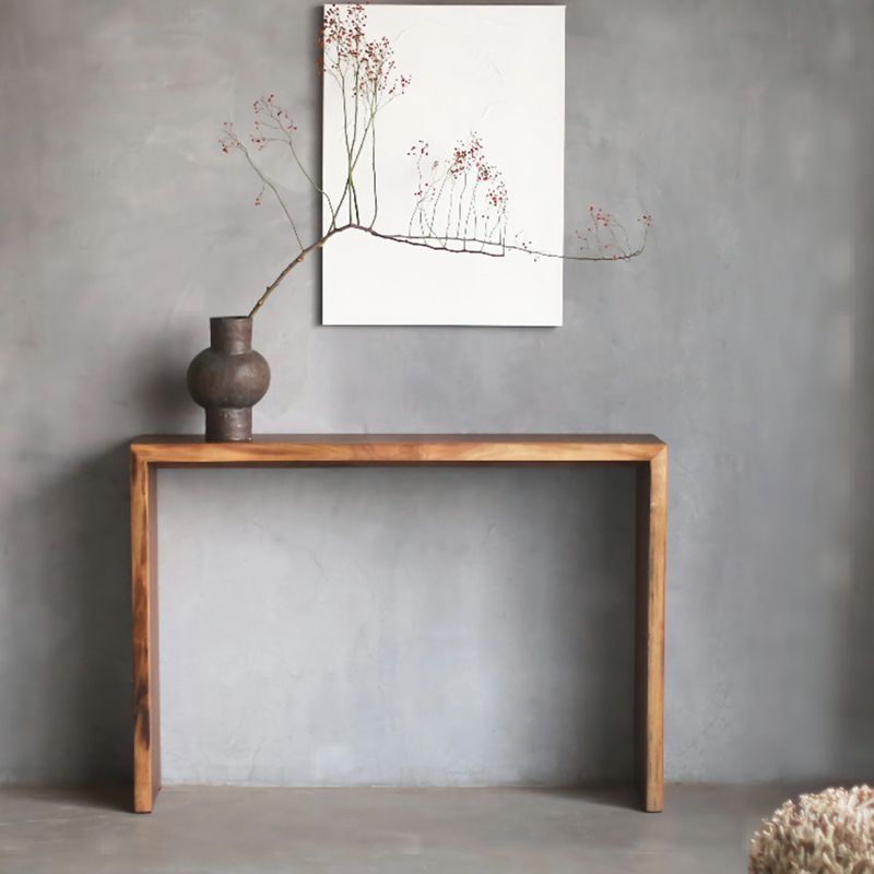 12 Inch Wide Accent Table Mid-Century Modern Rectangle Console Table