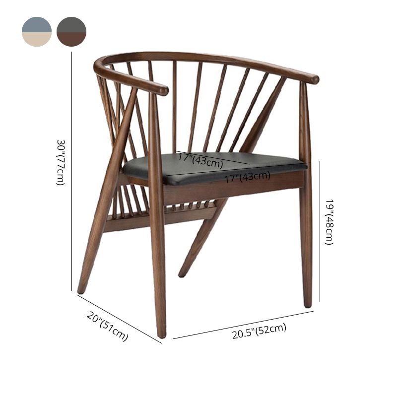 Chaise de salle à manger en bois traditionnel Restaurant Windsor Back Bran coussin