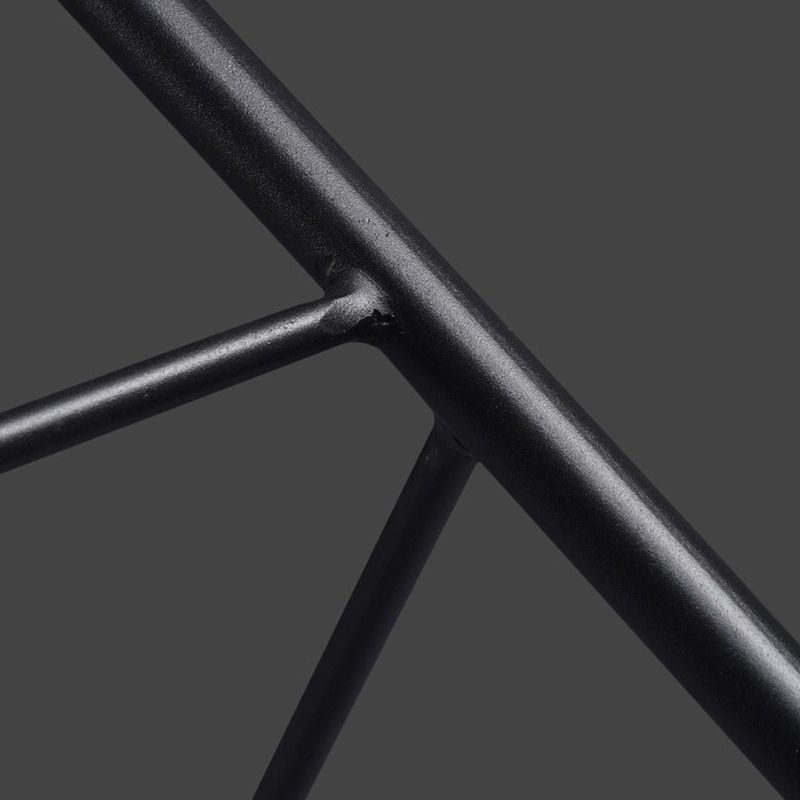 Taburetes de bar de cuero escandinavos con respaldo bajo y asiento cuadrado (juego de 2)