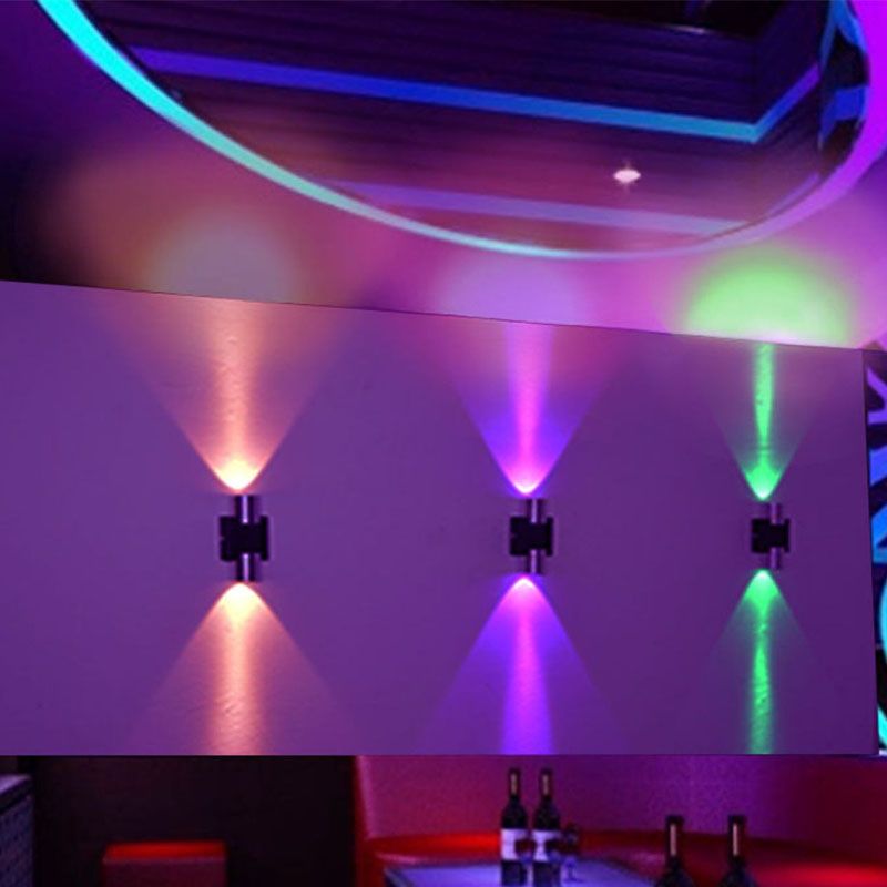 Geometric Wall Mount Light Fixture Modern RGB Wall Mounted Lamp with Aluminum Shade