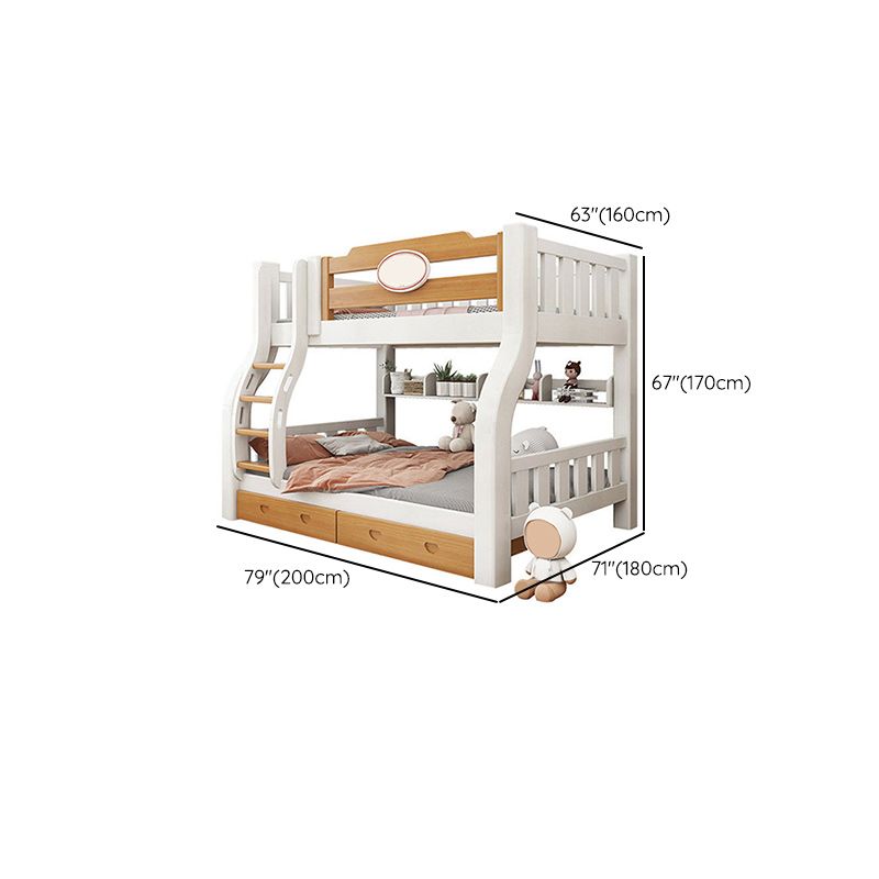 Solid Wood Standard Bed Natural Pine Kids Bed with Headboard