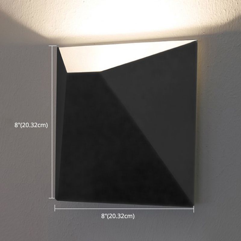 Luces de pared de pared geométricas de aluminio estilo moderno de 1 luces de pared