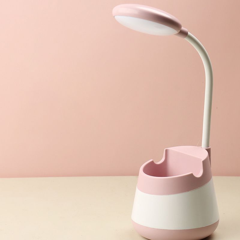 Macaroon Night Table Lampes 1-Light Tripted Lights with Plastic Shade For Bedroom