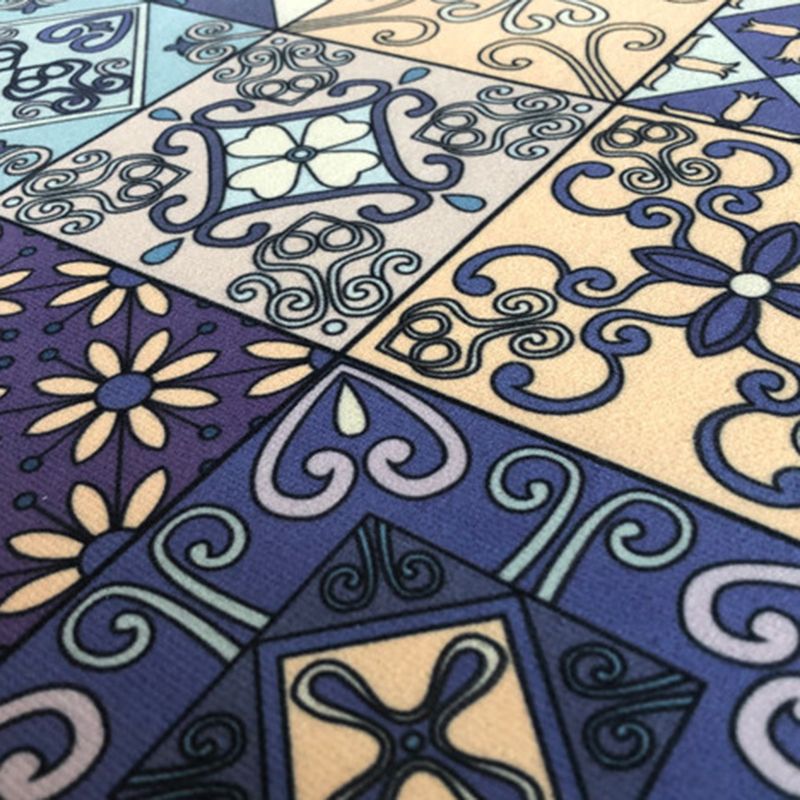 Morocco Geometric Pattern Rug Polyester Area Carpet Stain Resistant Rug for Home Decor